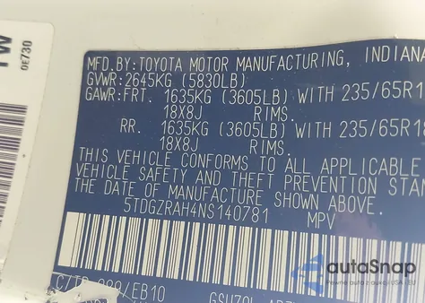 2022 Toyota Highlander Xle from USA, damaged, VIN 5TDGZRAH4NS140781